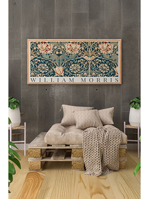 Artavessa Tek Parça Gerçek Ham Ahşap Yatay Panorama Çerçeveli Tablo - Model 15 - 33 x 70