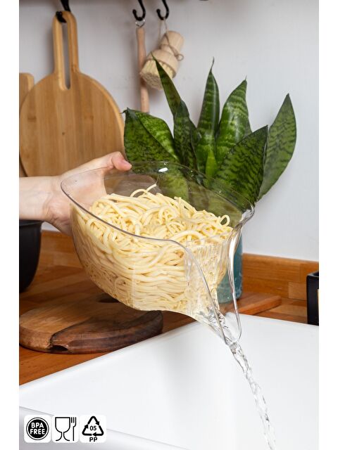 Nandy Home Clear Mutfak Süzgeci   Pratik Meyve Sebze Pirinç Yıkama Süzgeci - S000275592-20063