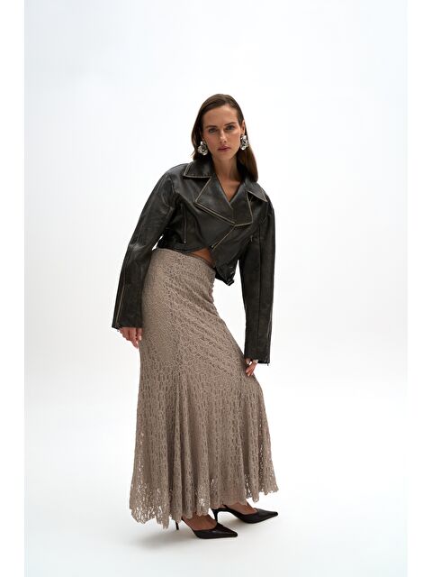 Mai Collection Veylia Uzun Vizon Dantel Etek - S000511552-26429