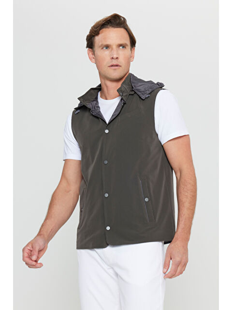 Altınyıldız Classics Erkek Haki Standart Fit Normal Kesim Desenli Yelek - S000403686-18547