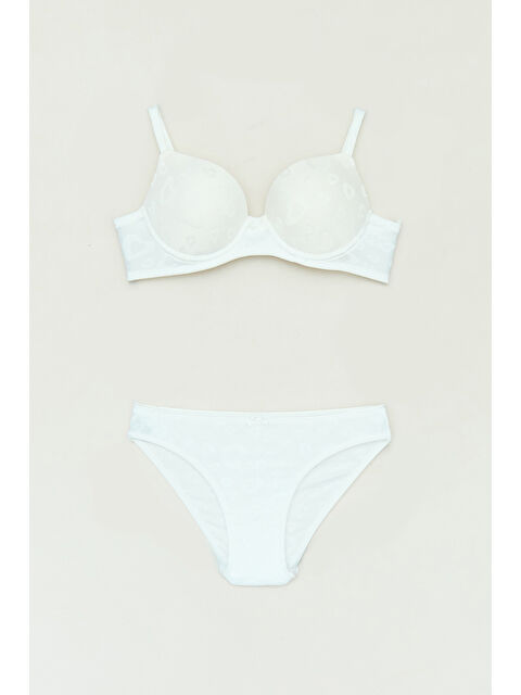 Fullamoda Kalp Desenli Dolgulu Sütyen Takım - S000274098-19965