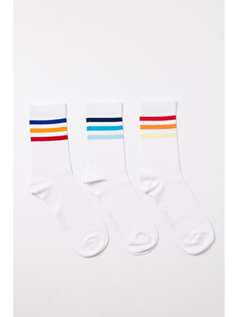 Katia And Bony Erkek 3'Lü Renkli Çizgili Soket Çorap - S000173879-23173