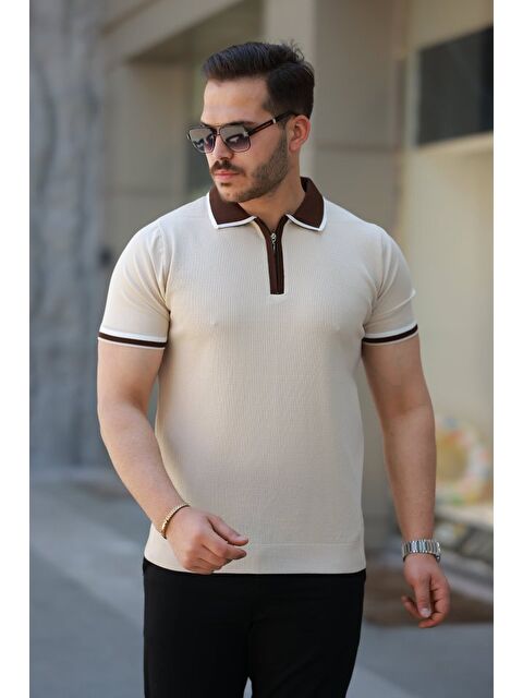 Jane's Erkek Renkli Yaka Kısa Kollu Tişört