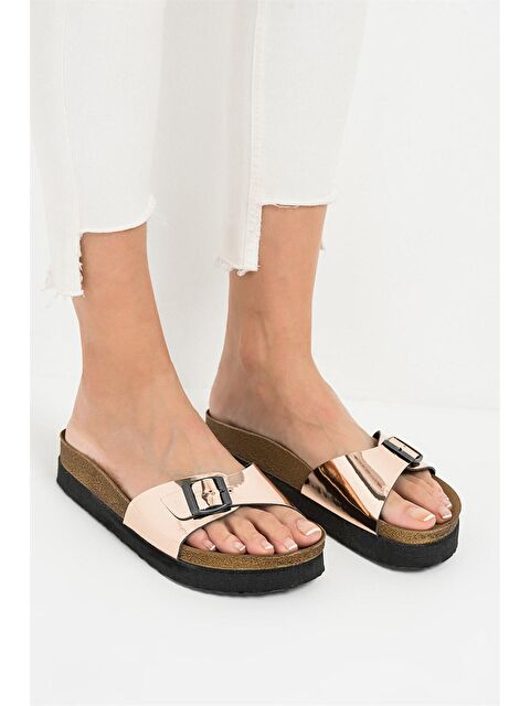 Fox Shoes D777824434 Bakır Kadın Terlik - S000051765-20015