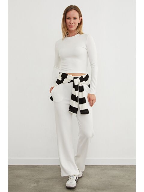 Fullamoda Basic Beli Bağlamalı 2 Li Modal Takım - S000439976-19965