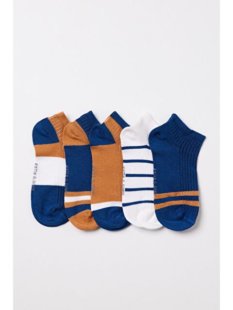 Katia And Bony Erkek 5'Li Çizgi Detaylı Patik Çorap - S000173880-23173