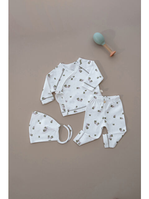 Oh La La Koala For Little Ones Yonca Baskılı Pure Hug Serisi Kruvaze 3'lü Takım - S000528016-19966