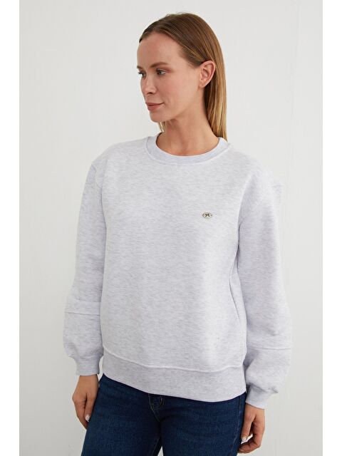 Fullamoda 3 İplik Metal Aksesuar Detaylı Sweatshirt - S000440865-74