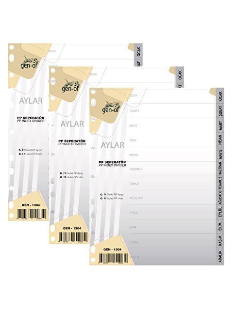 Gen-Of Ayraç Seperatör Türkçe 12 Ay 3 Adet (GEN-1304) - S000110179-20063