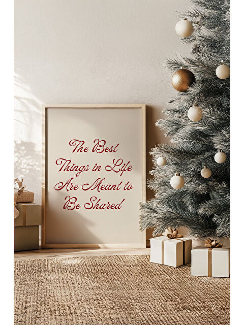 Artavessa Tek Parça Gerçek Ham Ahşap Çerçeveli Yılbaşı(New Year) Temalı Tablo - Model 99 - NWYEARSNGMDL99-3348