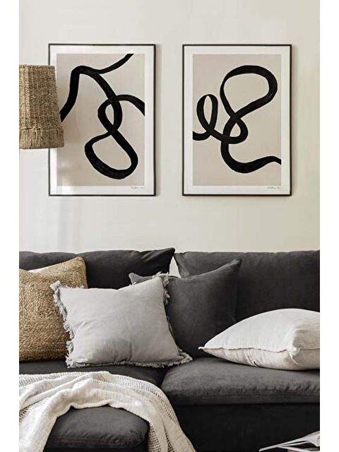 Artavessa 2 Parça Ahşap Çerçeve Görünümlü Mdf Tablo Seti - ARTAVESSAYSLMSTKO47