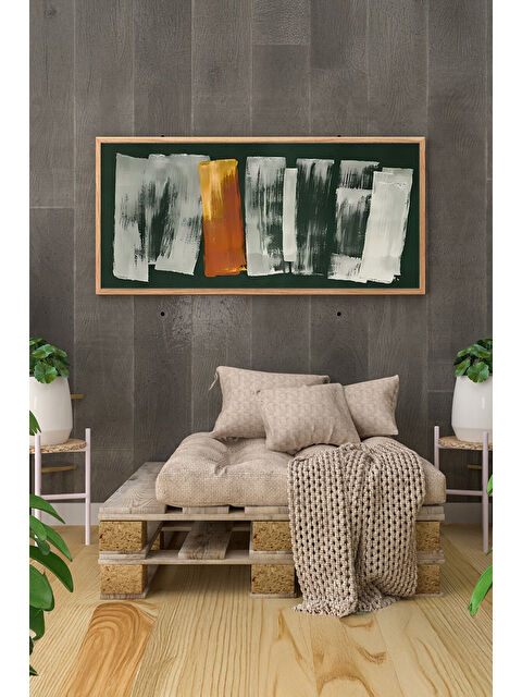 Artavessa Tek Parça Gerçek Ham Ahşap Yatay Panorama Çerçeveli Tablo - Model 16 - 33 x 70