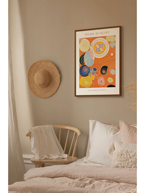 Artavessa Tek Parça Kahverengi Gerçek Ahşap Çerçeveli Tablo Seti - Model 3 - ERSYKHVCRV3-2030