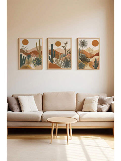 Artavessa Gerçek Ahşap Çerçeveli 3 Parça 3D Poster Tablo Seti - ERSY3SET10 - ERSY3SET10-2030