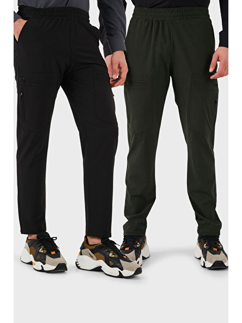 Buratti Normal Kalıp Kargo Cepli Lastikli Bel Trekking ve Kurye 2'li Paket Pantolon 693710S2