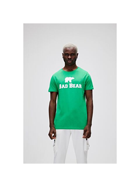 Bad Bear Erkek Yeşil Baskılı Bisiklet Yaka Tişört - S000522177-18194