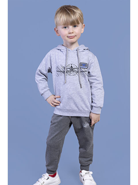 Toontoykids Erkek Çocuk Kapüşonlu Baskılı EşofmanTakımı - S000417340-74