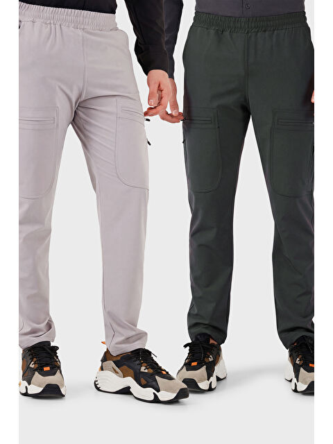 Buratti Normal Kalıp Kargo Cepli Lastikli Bel Trekking ve Kurye 2'li Paket Pantolon 693710S2