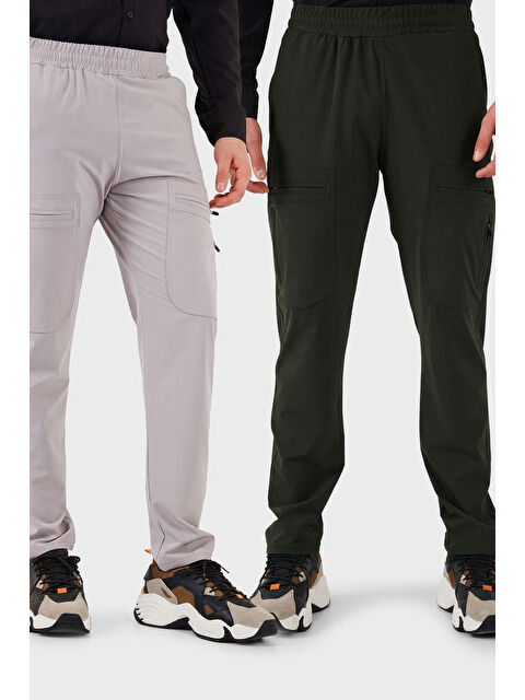 Buratti Normal Kalıp Kargo Cepli Lastikli Bel Trekking ve Kurye 2'li Paket Pantolon 693710S2