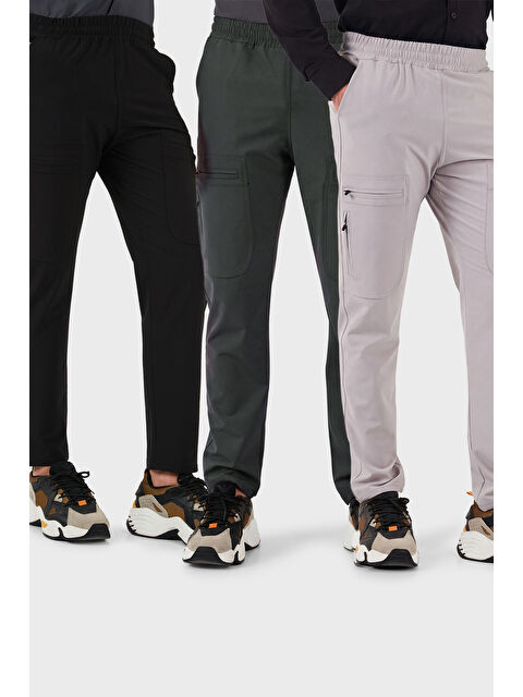 Buratti Normal Kalıp Kargo Cepli Lastikli Bel Trekking ve Kurye 3'lü Paket Pantolon 693710S3