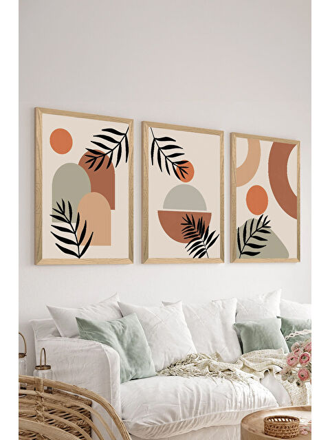 Artavessa 3 Parça Ahşap Çerçeve Görünümlü Mdf Tablo Seti - ERSYCRVSZ3SET26 - 15 x 20