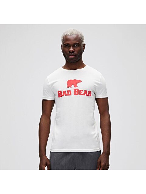 Bad Bear Erkek Beyaz Bisiklet Yaka Tişört - S000522179-20063