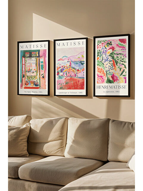 Artavessa 3 Parça Gerçek Ahşap Renkli Çerçeveli Tablo Seti - Model 1 - ARTVMODEL1-SIYAH