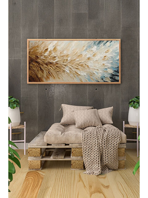 Artavessa Tek Parça Gerçek Ham Ahşap Yatay Panorama Çerçeveli Tablo - Model 27 - 50 x 120