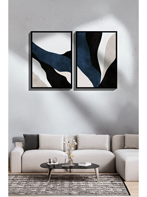 Artavessa 2 Parça Gerçek Siyah Renkli Çerçeveli Tablo Seti - Model 39 - ERSY2LIMODEL39-SIYAH