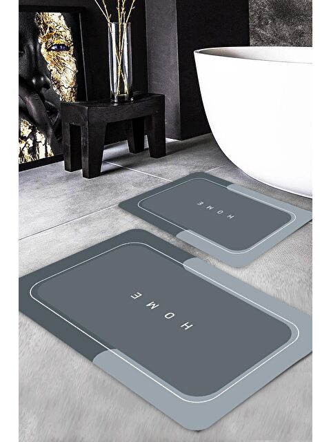 Evmila Modern Desenli Banyo Paspası 2'li 50x60 cm - 60x100cm - S000031305-23173