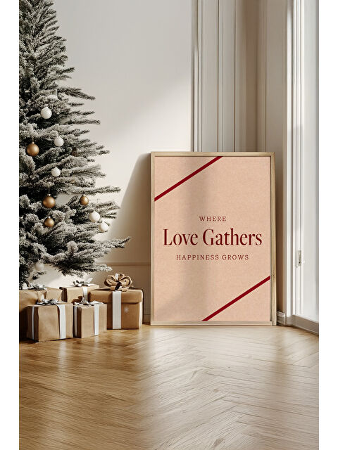 Artavessa Tek Parça Gerçek Ham Ahşap Çerçeveli Yılbaşı(New Year) Temalı Tablo - Model 94 - NWYEARSNGMDL94-5070