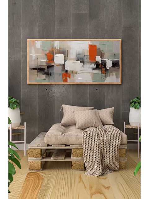 Artavessa Tek Parça Gerçek Ham Ahşap Yatay Panorama Çerçeveli Tablo - Model 26 - 50 x 120