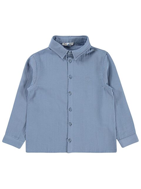 Civil Boys Uzun Kol Basic 6-9 Yaş Gömlek - Mavi