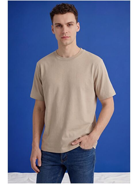 Freemen Erkek Oversize Tişört Nefes Alan Yumuşak Dokulu Terletmeyen Rahat Kalıp Basic