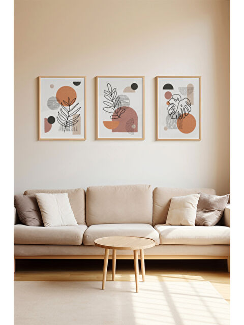Artavessa Gerçek Ahşap Çerçeveli 3 Parça 3D Poster Tablo Seti - 3DARTSOHOSET110-2030