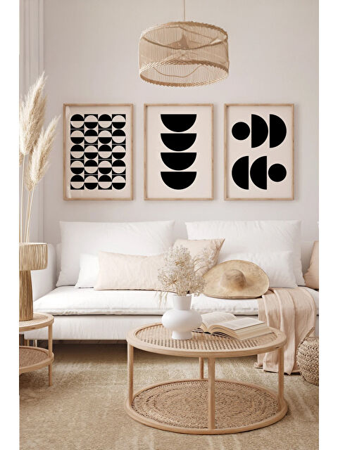 Artavessa Gerçek Ahşap Çerçeveli 3 Parça 3D Poster Tablo Seti - 3DARTSOHOSET33-3348