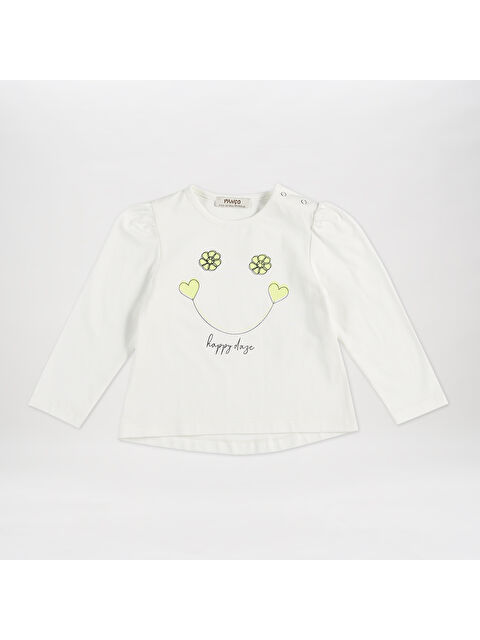 Panço Kız Çocuk Baskı Detaylı Uzun Kollu Tişört - S000253344-19965