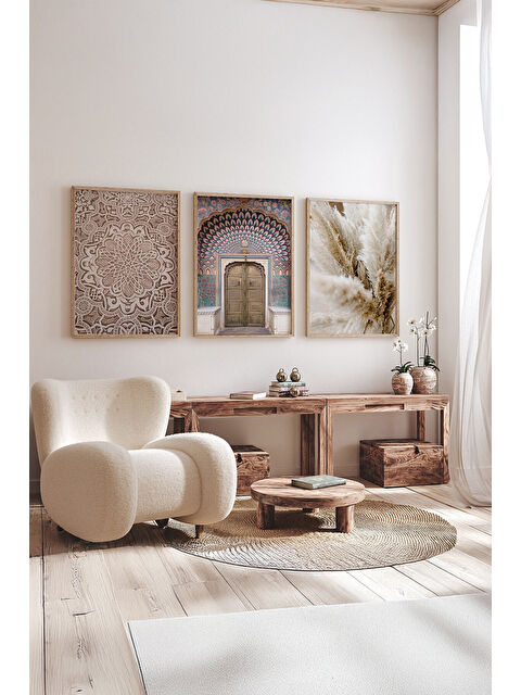 Artavessa Gerçek Ahşap Çerçeveli 3 Parça 3D Poster Tablo Seti - ERSY3SET7 - ERSY3SET7-3348