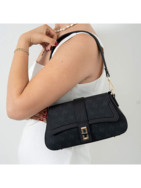 Silver Polo Kadın Omuz Çantası 1177-46298 SILVER POLO ÇAPRAZ BAYAN ÇANTASI M178 SİYAH-MAT SİYAH - S000507891-19351