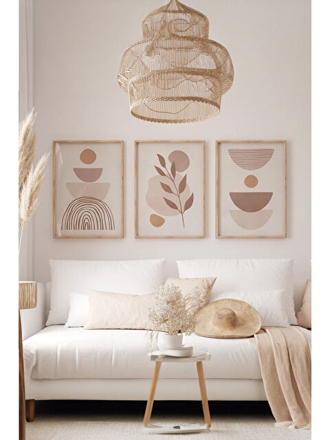Artavessa Gerçek Ahşap Çerçeveli 3 Parça 3D Poster Tablo Seti - 3DARTSOHOSET45-1520