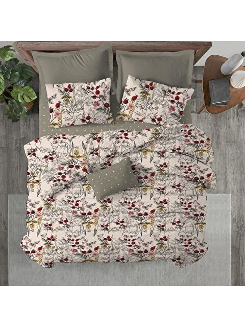 Evmila Baskılı,Desenli Çift Kişilik Nevresim Takımı (ÇARŞAFSIZ) 200x220 cm - S000232953-23173