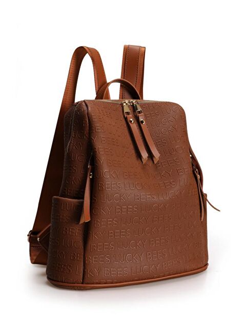 Lucky Bees Desenli Kadın Büyük Boy Sırt Çantası - S000116160-14955
