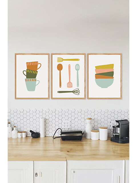 Artavessa 3 Parça Çerçeve Görünümlü Mdf Tablo Seti - ARTSYCLLCT39-3348