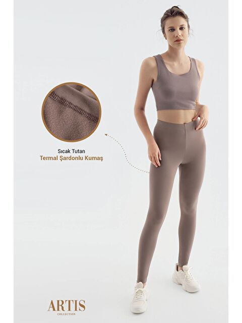 Artış Termal Şardonlu Sıcak Tutan Kışlık Esnek Tayt T19 - S000161442-26429