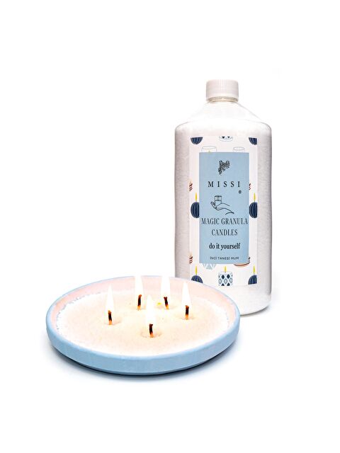 Missi Yaratıcı İnci Tozu Beyaz Mum (30 adet fitil ile birlikte)-400 gr - S000154740-20063