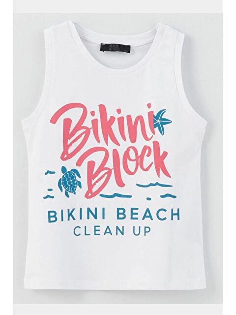 Chandraswear Kız Çocuk Pamuklu Tshirt Beyaz - Surfy - S000209903-20063