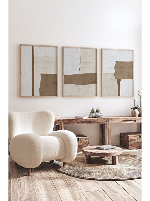 Artavessa Gerçek Ahşap Çerçeveli 3 Parça 3D Poster Tablo Seti - ERSY3SET2 - ERSY3SET2-3348