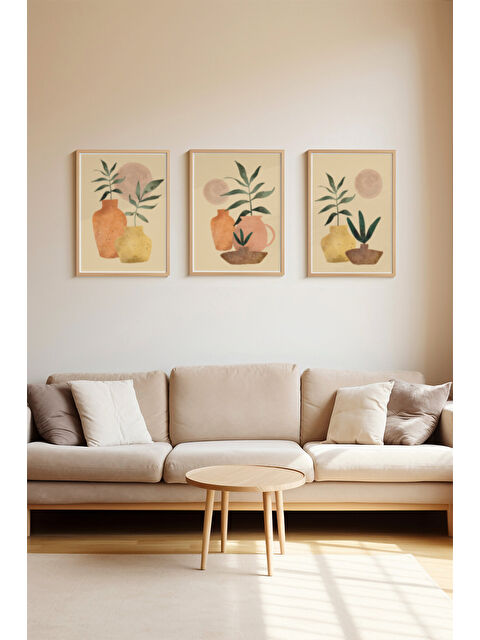 Artavessa Gerçek Ahşap Çerçeveli 3 Parça 3D Poster Tablo Seti - 3DARTSOHOSET106-2030