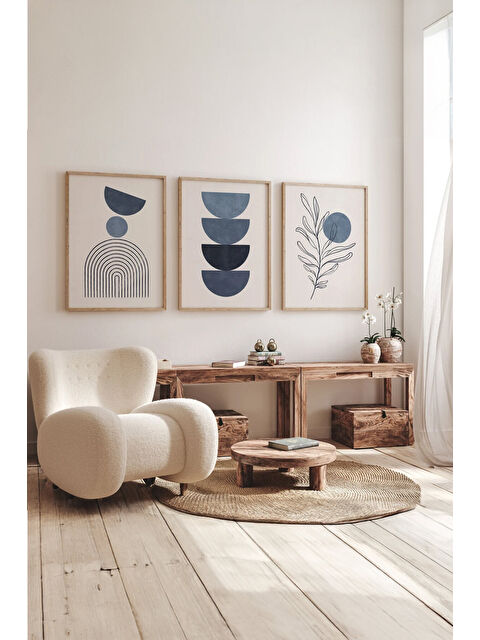 Artavessa Gerçek Ahşap Çerçeveli 3 Parça 3D Poster Tablo Seti - 3DARTSOHOSET42-1520