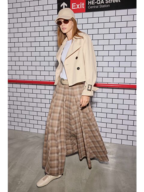 HE-QA Kısa Trençkot Soft Kaşmir - S000448934-19928